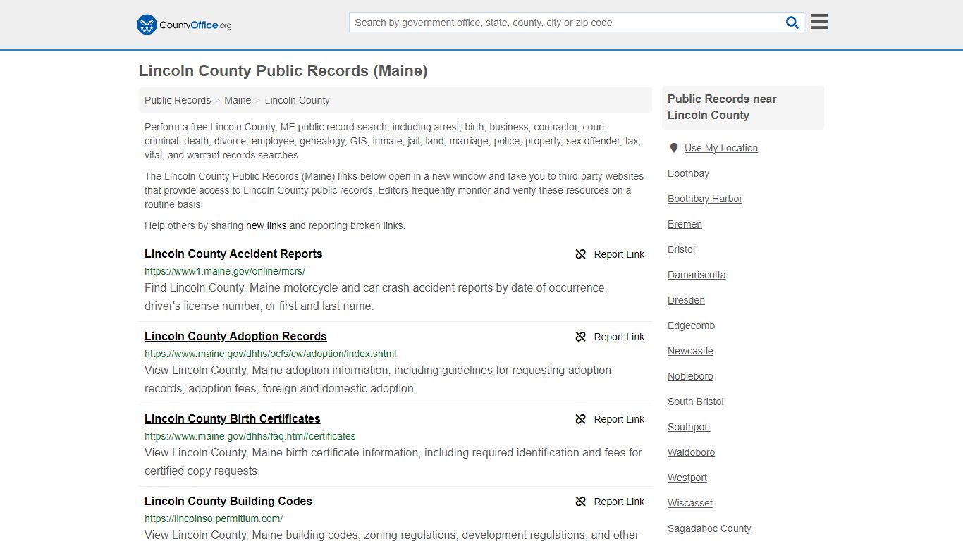 Public Records - Lincoln County, ME (Business, Criminal ...